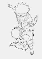 coloriage naruto furie